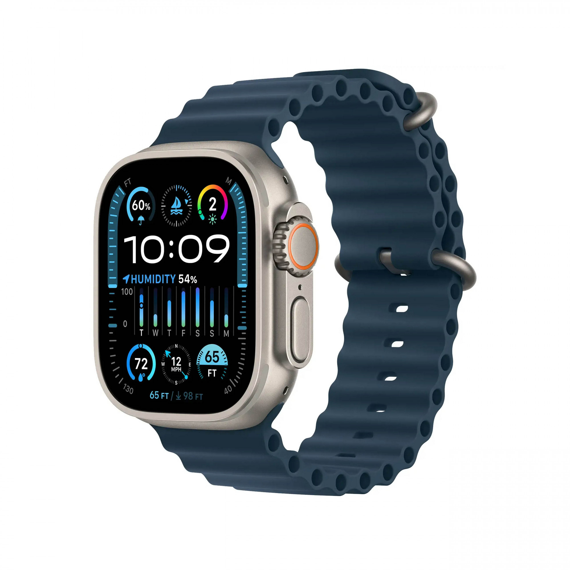 Apple Watch Ultra 2 GPS + Cellular 49mm Titanium Case with Blue Ocean Band (MREG3) б/в